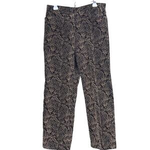 Jones NY Country vintage corduroy paisley pants, dark academia, cottagecore